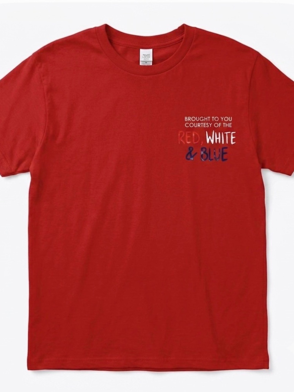 Graphic T-Shirt on Front & Back, Men’s Small, Red